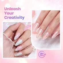6 Colors Creamy Pearlescent Gel Polish Set, Beetles Twist Soak Off UV LED Nail Gel With Dotting Pen, Long Lasting Home Salon Manicure DIY Nail Art Kit, Women Nail Care Gift - 6 Colors Creamy Twist - 查看 5