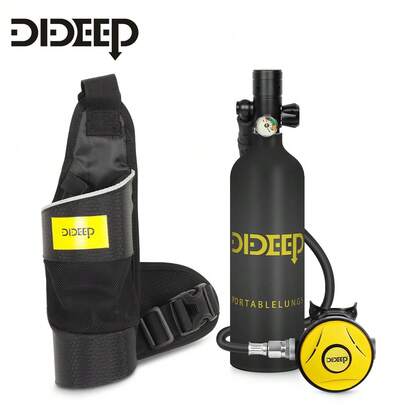 DIDEEP Unterwasser-Tauch flasche (1 Liter, 10-20 Minuten) und Flaschentasche