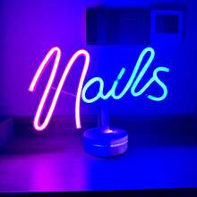 1pc Nails Neon Light Sign, USB Or Battery Powered, Nail Neon Light Sign, Fragrance-Free, Suitable For Nail Salons, Beauty Rooms, Bedrooms, Hair Salons, Indoor And Outdoor Use, Bars, Valentine's Day, Children's Day, Mother's Day, Christmas And Other Holidays Decoration, Perfect Gift For Birthday And Christmas - White - View 12
