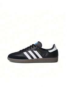 Giày thể thao Adidas Originals SAMBA OG, Thân giày mềm mại, Vừa vặn thoải mái, Cổ thấp, Unisex - Đen và trắng - Xem 25