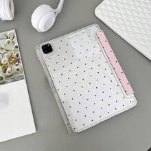 1 件装粉白波点图案平板电脑保护套，带笔槽和多角度支架 - 兼容 iPad 10.9 英寸/10.2 英寸/Air 第五代/Pro 11 英寸/第十代/9.7 英寸/Air 2/（第七代）/（第八代）/Air 4/5/Pro 11 英寸/2022 款第十代 10.9 英寸智能保护套、Air 13 (M3 2025)/Air 11 (M3 2025)/11 (A16 2025)、Galaxy Tab S10+/S9/A9、iPad 5/5 Pro/6/6 Pro/7/7 Pro、MatePad、荣耀平板电脑 - 彩色 - 查看 3