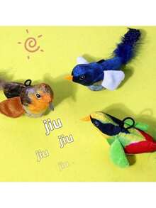 Đồ chơi mèo mô phỏng tiếng chim hót, cần câu tự giải trí cho mèo, đồ chơi cho thú cưng - Nhiều màu - Xem 11