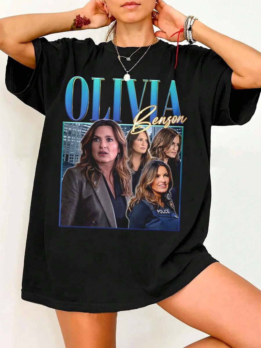 Olivia Benson Shirt - Personalized Vintage Gift For Him Or Her - Black - View 1