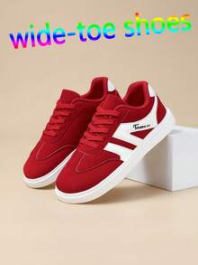 Women's Wide-Toe Shoes, Women's Wide-Foot Casual Sneakers, Sneakers, New Spring And Summer Student Casual Running Shoes, Red Color Suitable For Various Festivals, Suitable For Sports, Walking, Jogging, Daily Wear, Lightweight And Comfortable Women's Sneakers - Red - View 5