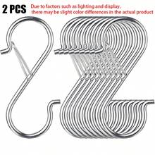 2/6/10pcs S-Shaped Hooks, 3.5 Inch Thick Metal S Hooks With Rings, Suitable For Hanging Plants, Clothes Hangers, Kitchen Utensils, Pots And Pans, Bags, Cups, Wedding Decorations, Flower Pots, Balcony, Curtains And Shower Curtains - Multicolor - View 15