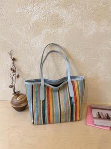 Large Capacity Handbag For Women, New Arrival Fashion Versatile Commuter Shoulder Tote Bag - Multicolor - View 5