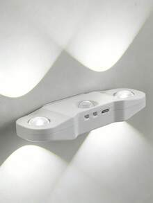 1 Stück RGB & 3-Farben einstellbare Bewegungssensor Wandleuchte, magnetischer Katzenauge Scheinwerfer, stufenlose Dimmung, Typ-C kabellose Aufladung LED Ambiente Lampe, Fernbedienung kabellose Nachtbeleuchtung geeignet für Schlafzimmer, Flur, Schrank, Heimdekoration - Verschiedenfarbig - Übersicht 12