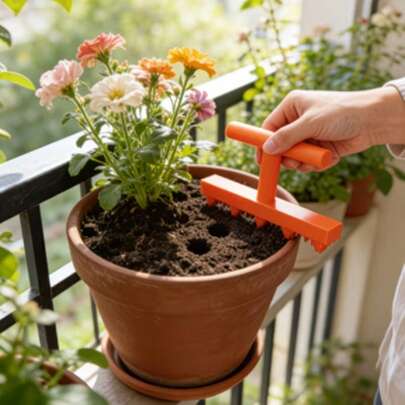 Garden Seeding Hole Puncher, Home Vegetable & Flower Seedling Hole Puncher, Balcony Garden Seeding Tool, Precise Hole Punching & Planting Tool For Potted Plants And Garden