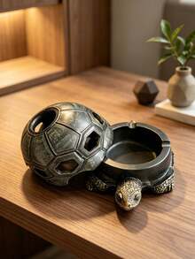 Cenicero de tortuga, cenicero de resina con diseño de animal para decoración de oficina y hogar, accesorio de escritorio, cenicero para uso en el hogar y al aire libre - Talla única - Ver 4