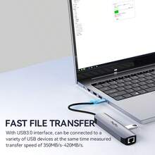 VegGieg Type-C 五合一扩展坞：千兆以太网、4K、PD 100W 快充、高速 Type-C 集线器，两种款式可选 - 查看 8