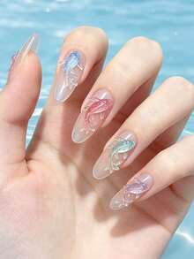 Bộ 50 viên đá trang trí móng tay hình cá vàng mini - Đá giả kim cương hình cá vàng dễ thương bằng nhựa, đồ trang trí móng tay thủ công hình cá vàng, đá quý trang trí móng tay. - Nhiều màu - Xem 4