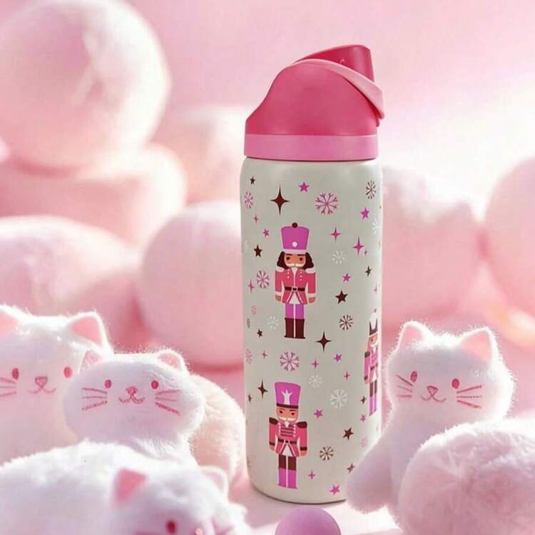 Bình nước Owala dung tích lớn bằng thép không gỉ, in hình nhân vật hoạt hình dễ thương, 710ml/24oz, có ống hút, kiểu dáng tinh tế, cách nhiệt cho đồ uống nóng & lạnh/nước đá, giữ ấm đến 24 giờ, thích hợp cho giải trí, công việc, thể thao trong nhà và ngoài trời, là lựa chọn quà tặng hoàn hảo. - kẹp hạt dẻ - Xem 6