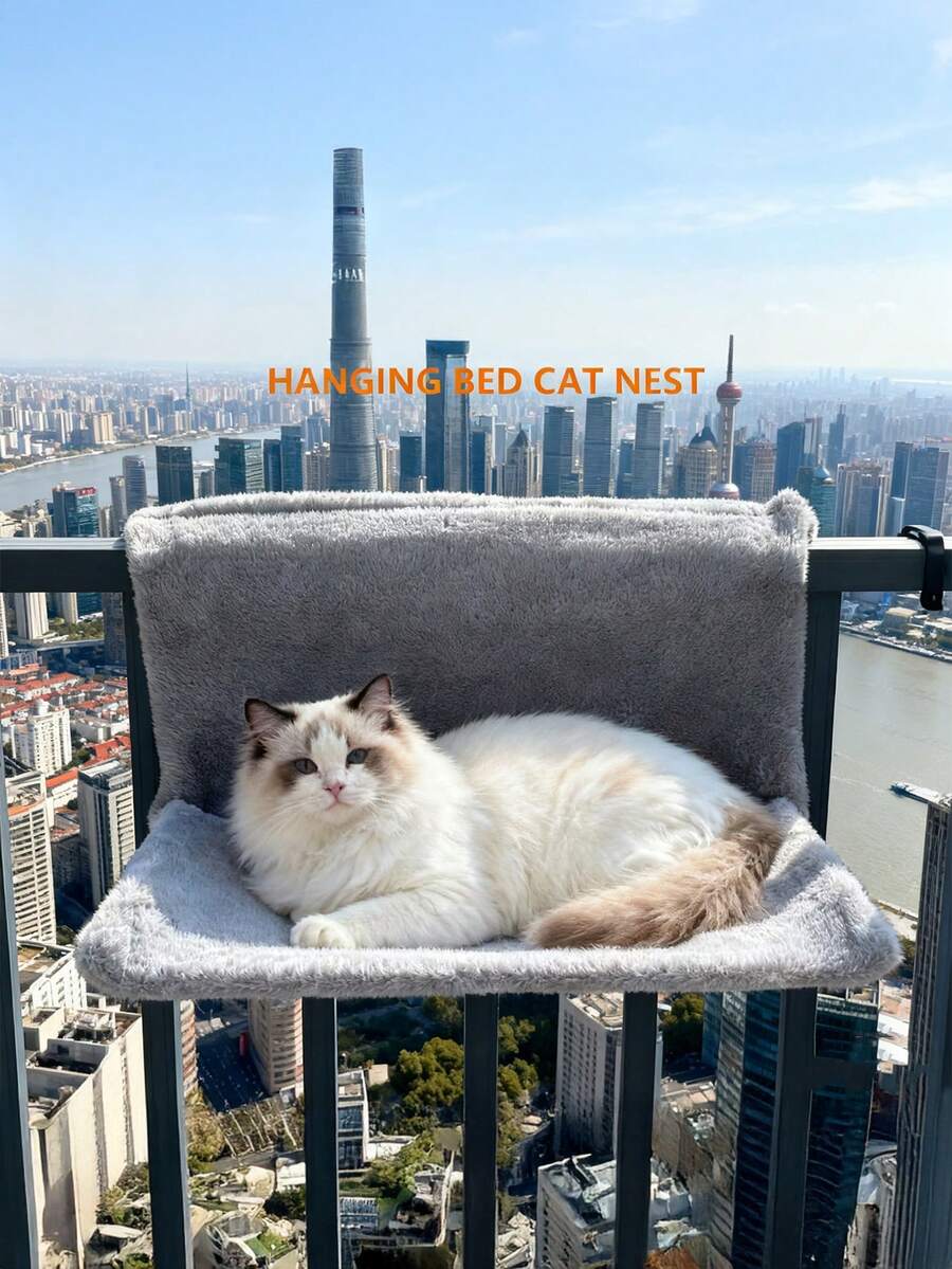 Hanging Cat Bed, Suspended Cat Nest, Wall-Mounted Cat Hammock, Pet Bed For Cats, Suitable For All Seasons, Hanging On Window Sill For Sunbathing