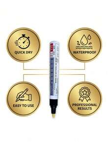 Gravestone Repair Pen | Repairs Gravestones, Granite And Marble, Suitable For Faded Text On Stone Surfaces, Weather-Resistant Fast-Drying Oil-Based Fine Tip, Used For Cemetery Maintenance And Marble/Tile Color Repair, Specially Designed For Cemetery Care - View 6