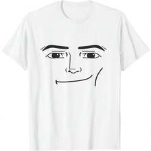 Cool Anime Robot Robloxs Face Fashion Women And Men T-Shirt - 白色 - 查看 1
