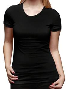 Women'S Fun 'KIM WAS RIGHT' Pattern T-Shirt | Soft And Breathable Round Neck Short Sleeve Top, Essential For Daily Casual Parties, Versatile, Suitable For All Seasons, Available In Black And White - màu đen - Xem 3