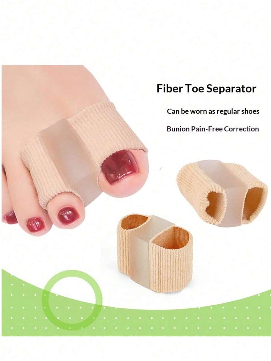 Dụng cụ tách ngón chân bằng silicon mới, miếng đệm ngón chân có hai lỗ, ống bọc ngón chân bằng silicon. - Nhiều màu - Xem 1