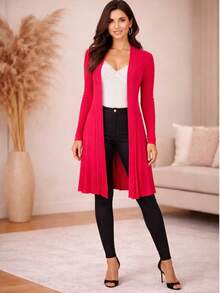 Women Coats - 紅色 - 查看 1