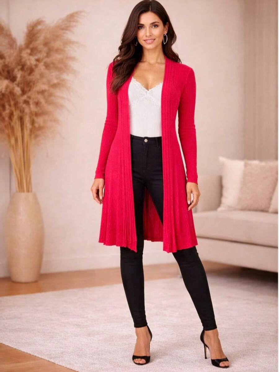 Women Coats - 紅色 - 查看 1