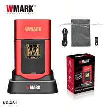 Máy tỉa râu chuyên nghiệp WMARK 10000 vòng/phút, máy cạo râu điện có đế sạc, máy cạo râu công suất cao bằng kim loại dành cho nam giới, máy cạo râu kiểu chuyển động tịnh tiến NG-XS1 - Nhiều màu - Xem 6