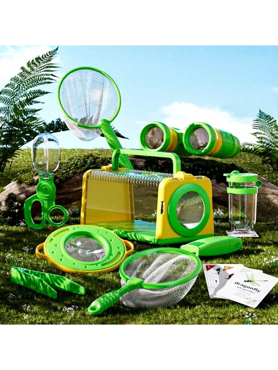 Children's Outdoor Insect Observation Cage & Capture Set, Multi-Functional Insect Catcher Kit, Suitable For Outdoor Exploration, Nature Adventure Toy For 3-8 Years Old Boys & Girls, Great Gift For Young Nature Lovers
