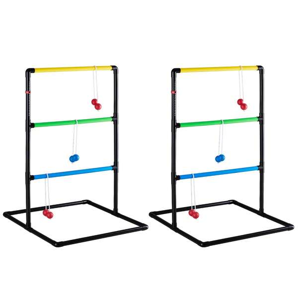 Ladder Toss Game Set Indoor Outdoor 6 Rubber Bolo Balls Portable Carry Case Classic Pro Style Family Game
