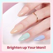 8 Colors Neutral Nude Glitter Gel Polish Set, Beetles Soft Manifest Soak Off UV LED Nail Gel, Pink Green Tone Long Lasting Nail Art, Home Salon Spring Manicure Gifts For Women - 8 Colors Neutral Nude - 查看 6