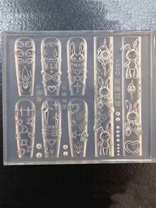 3D美甲模具 DIY饰品 朋克兔子美甲模具 趣味蝴蝶结爱心可爱兔子透明工具 家居Y2K美甲工艺品 - 無色 - 查看 7