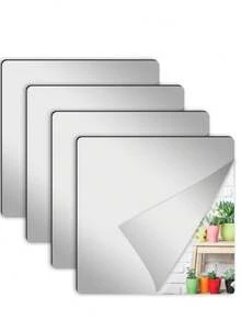 OUTANA Bộ 1/4/6/8 miếng dán gương vuông tự dính bằng acrylic, thích hợp trang trí nhà cửa, có lớp keo dính chắc chắn, không cần khoan, chống thấm nước và chống ẩm, dễ lau chùi, phù hợp cho phòng khách, phòng ngủ, nhà bếp, phòng tắm và văn phòng, là chiếc gương trang điểm tiện dụng và vật trang trí giúp cá nhân hóa không gian của bạn. - Nhiều màu - Xem 12