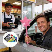 1 chiếc đũa phép thanh toán thẻ tín dụng in 3D, đũa phép thanh toán thần tiên, giá đỡ thẻ thanh toán ánh sao, quà tặng độc đáo sáng tạo (Dài 37cm) - nhiều màu - Xem 8