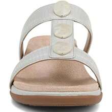 Vionic Serra Women's T-Strap Slip-On Supportive Sandal - 7 Wide-Taupe Grey - Xem 7