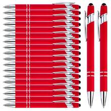 20pcs/Set Multi-Color Ballpoint Pens With Stylus, Suitable For Touchscreen, Quick-Drying Black Ink, 2-In-1 Metal Pen Body Design, Medium Tip (1.0mm), Smooth Writing, With Clip - Ideal For Students And Office Use, Essential For Back To School Season - 20pcs - View 19