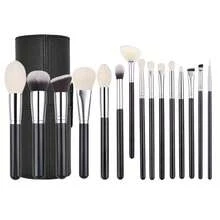 Bộ cọ trang điểm cán gỗ 15 món, lông mềm mại, bao gồm cọ má hồng, cọ phấn mắt, cọ che khuyết điểm, cọ kem nền, cọ phấn phủ, cọ highlight, cọ tạo khối, cọ kẻ mắt, bộ cọ trang điểm hiện đại, cọ phấn mắt, cọ má hồng, dụng cụ làm đẹp hoàn chỉnh, cọ du lịch, cọ phấn phủ, dụng cụ trang điểm, quà tặng Ngày của Mẹ, dụng cụ trang điểm mùa cưới. - Vỏ bọc cọ trang điểm cán gỗ - Xem 3