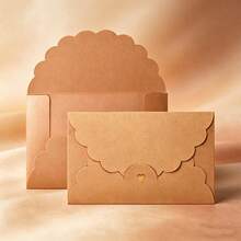 50个迷你珍珠纸信封，牛皮纸箔心形信封，银行卡/VIP会员卡包装信封 - 隨機 - 查看 2