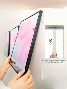 24 ganchos adhesivos de alta resistencia, sin dejar rastro, adecuados para fijar marcos y pósteres en superficies lisas como vidrio y madera, excelentes para decorar paredes en la sala de estar, dormitorio u oficina - Multicolor - Ver 6