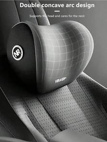 Reposacabezas de coche, soporte lumbar, almohada de hombro, almohada de coche, cojín de respaldo de cintura de algodón con memoria, productos automotrices para el hogar - Almohada lumbar negra - Ver 2