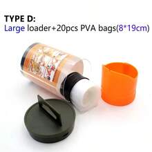 Kit de accesorios de pesca de carpa, sistema de bolsas PVA, herramientas de carga de cebo de carpa, tallos PVA, cargador para aparejos de carpa, equipo de pesca con alimentador de método - Blanco - Ver 8