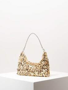 Sequin Shoulder Bag, Elegant Ladies Handbag, Suitable For Evening, Party, Graduation, Wedding, Women's Gift - Gold - View 2