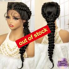 8-34 Inch 13x4 Invisible Lace Front Wig, 200% Density Pre-Plucked Natural Hairline Mixed Texture Brazilian Straight Natural Color Glueless Lace Front Wig For Women, Suitable For Party, Holiday, Daily Use - Natural & Black - View 1