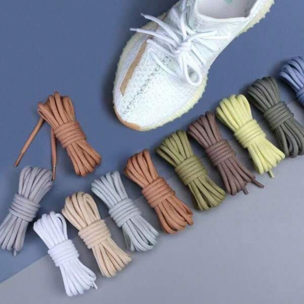 Round Shoelaces For Casual Sneakers, Unisex Shoes, Multi-Color
