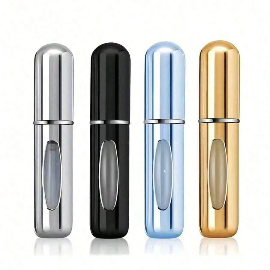 4pcs 0.17oz Portable Perfume Spray Bottles - Leak-Proof Aluminum Atomizer, Travel Essential |   Easy To Refill, Suitable For Perfume, Essential Oils, Cologne And Other Liquids, Travel Accessories, Beach Vacation, Summer Holiday, School Supplies, Back To School - 多色 3 - 查看 1