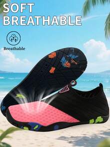 Women's Water Shoes, Beach Shoes, Sock Shoes, Outdoor Sports Shoes, Surfing, Swimming, Kayaking And Diving Shoes, Suitable For Indoor And Outdoor Use, Comble And Soft - Pink - View 2