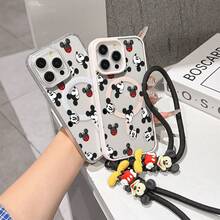 This Disney Mickey Mouse Lanyard Phone Case Is Fully Covered In TPU Material, Features Strong Magnetic Closure, Is Shockproof And Lightweight, And Is Compatible With IPhone17/16/11/13/15/15 Plus/15 Pro/15 Pro Max/12/14 Pro Max/11 Pro Max/12 Pro/12 Pro Max/13. This Phone Case Is A Popular Birthday Gift Or Business Gift Choice; It Is Durable, Stain- And Fingerprint Resistant, And Suitable For Both Men And Women. The Set Also Includes A Mickey Mouse Phone Case And A Mickey Mouse Plush Bracelet, Making It A Perfect Gift For Friends And Family. This Stylish Phone Case Is Fun, Lightweight, And Durable. IPhone17 Pro Max Phone Case, Minnie Mouse Phone Case. - 無色 - 查看 4