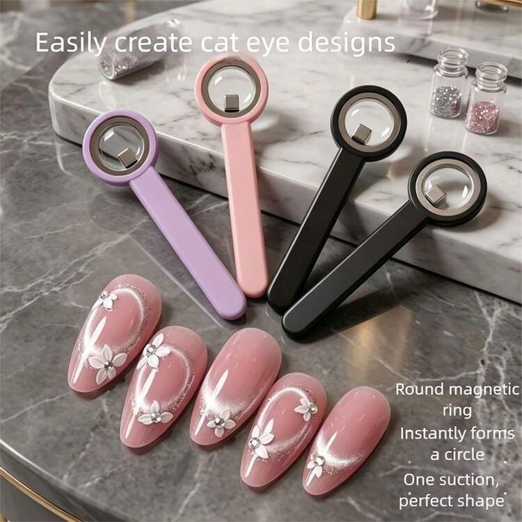 MISS MIANEL 2026 Ny magnetisk nagelverktyg i gotisk stil med kattögon, stark magnetisk stång, lämplig för glaspärlor, superstark magnetisk kraft, DIY unika asymmetriska magiska mönster nagelkonsttillbehör - Multifärgad - Visa 4