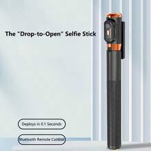 Gậy selfie Bluetooth có thể kéo dài 67 inch với chân máy gập một chạm, thích hợp cho phát trực tiếp và chụp ảnh. - C11 - Xem 4