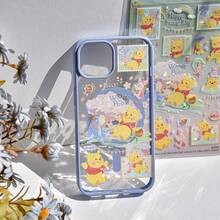 Hình dán hoạt hình Winnie the Pooh màu vàng dễ thương, chính hãng Disney, họa tiết dập nổi 3D, dùng được cho điện thoại, laptop, sổ tay, bình nước, đa năng. - màu đen - Xem 2
