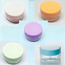 1/5pcs 10g Travel Size Colorful Cream Jars, Cosmetic Cream Jars, Multi-Color Round Sample Containers, Mini Portable Plastic Boxes, Mini Transparent Cream Jars, Empty Plastic Cosmetic Makeup Jars, Transparent Sample Bottles, Cosmetic Moisturizing Sample Containers - Multicolor - View 9