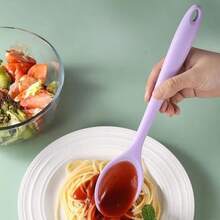4pcs/Set Heat Resistant Non-Stick Silicone Kitchen Spatulas, 8-Inch (20.5cm) Silicone Soup Spoon, Mixing Spoon, Soup Ladle, Rice Paddle, Adult Dining Spoons, Cooking Stirring Baking Serving Kitchen Utensils - Multicolor - View 14