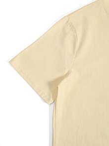 Women's Short Sleeve Round Neck USA Graphic Tee Casual Cute Summer T-Shirt Polyester Fabric With Slight Stretch Regular Fit Streetwear Style - 杏色 - 查看 4