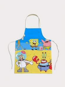 SpongeBob SquarePants 1 pieza Delantal de falda mini de dibujos animados, diseño de tejido duradero, adecuado para cocina, manualidades, fiestas, artículos esenciales de cocina - Multicolor - Ver 8